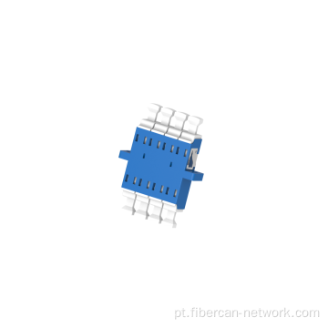 Adaptador de fibra óptica LC Quad com flange com obturador